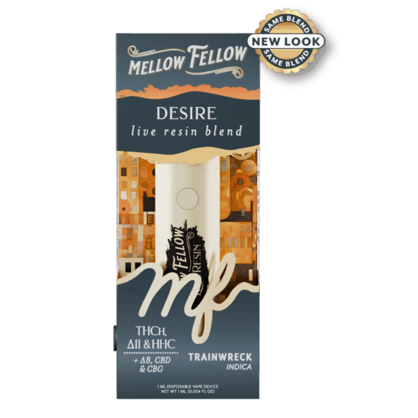 Mellow Fellow Desire Blend - Live Resin 1ml Disposable Vape - Trainwreck (Indica)