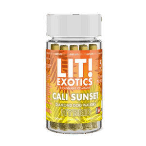 Lit! Exotic Diamond Dog Walkers Pre-Rolls - 5ct Cali Sunset - Hybrid