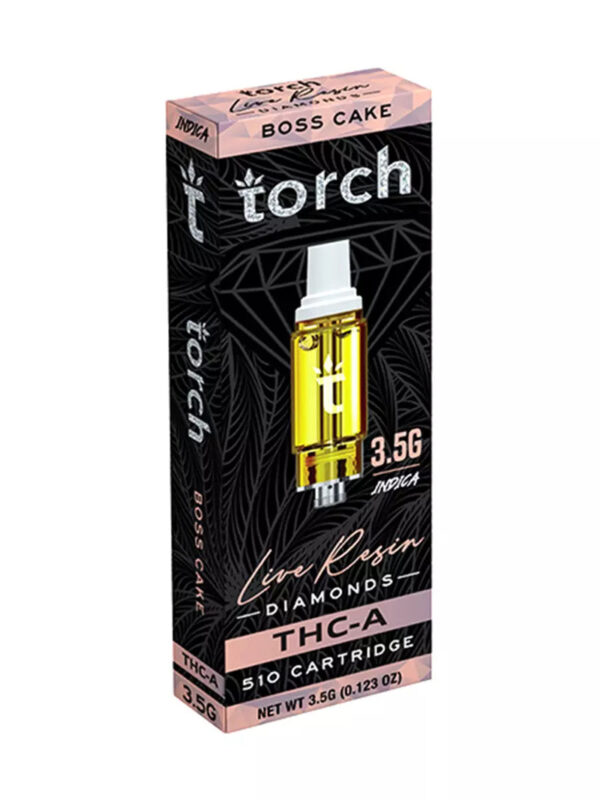 Torch BOSS CAKE THC-A Live Resin Diamonds 510 Cartridge 3.5G INDICA