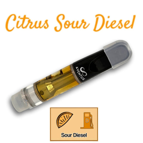 THC CITRUS SOUR DIESEL Full Spectrum 510 Thread Vape Cartridge 1000mg 1 gram - Image 2