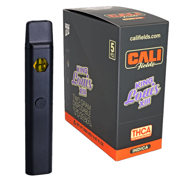 Cali Fields 2 Gram THC-A Disposable Vape King Louis XIII (Indica)