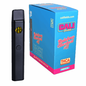 Cali Fields 2 Gram THC-A Disposable Vape Rainbow Sherbet #11 (Indica)