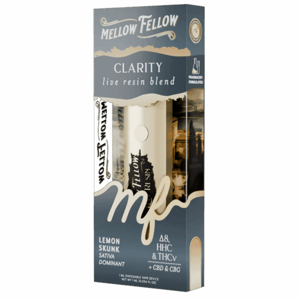 Mellow Fellow Clarity Blend - Live Resin 1ml Disposable Vape - Lemon Skunk (Sativa Dominant)