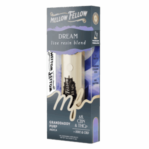 Mellow Fellow Dream Blend - Live Resin 1ml Disposable Vape - Granddaddy Purp (Indica)
