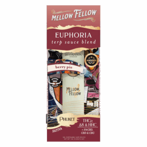 Mellow Fellow Euphoria Blend - Terp Sauce 1ml Disposable Spinner Vape - Berry Pie (Sativa)