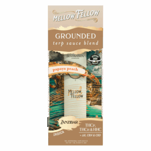 Mellow Fellow Grounded Blend - Terp Sauce 1ml Disposable Spinner Vape - Papaya Peach (Indica)
