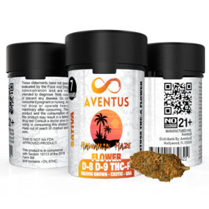 AVENTUS8 FLOWER D-8 D-9 THC-P THC-A BLEND Hawaiian Haze 7g