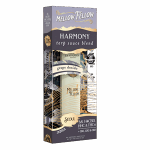 Mellow Fellow Harmony Blend - Terp Sauce 1ml Disposable Spinner Vape - Grape Dosidos (Indica)