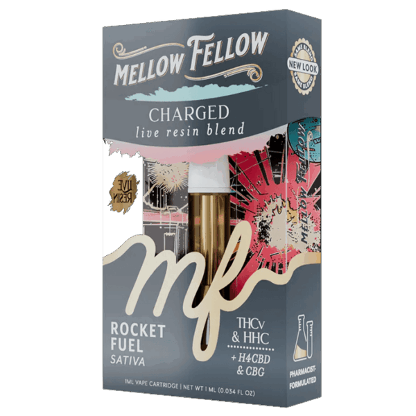 Mellow Fellow Charged Blend 1ml Live Resin Vape Cartridge - Rocket Fuel (Sativa) - Image 2