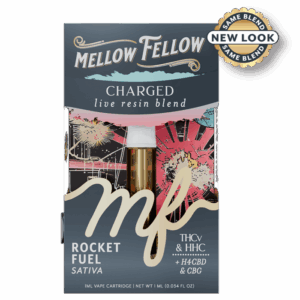 Mellow Fellow Charged Blend 1ml Live Resin Vape Cartridge - Rocket Fuel (Sativa)