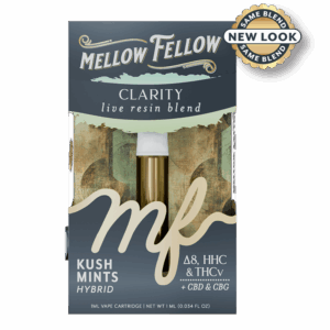 Mellow Fellow Clarity Blend 1ml Live Resin Vape Cartridge - Kush Mints (Hybrid)
