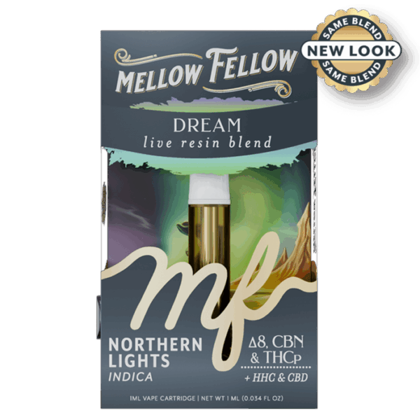 Mellow Fellow Dream Blend 1ml Live Resin Vape Cartridge - Northern Lights (Indica)