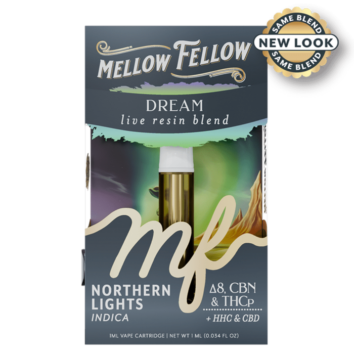 Mellow Fellow Dream Blend 1ml Live Resin Vape Cartridge - Northern Lights (Indica)
