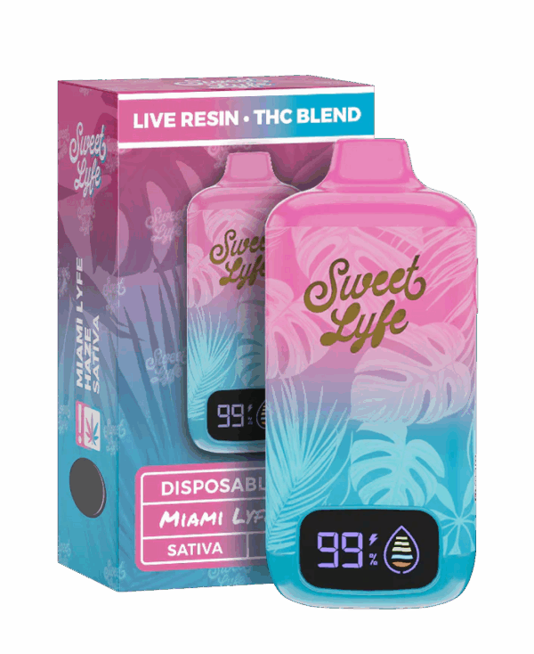7.5ML Disposable - Live Resin • THC Blend - Miami Lyfe Haze - Sativa