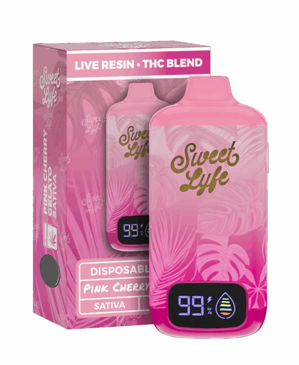 7.5ML Disposable - Live Resin • THC Blend - Pink Cherry Gelato - Sativa
