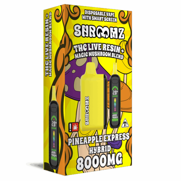 Shroomz Thc Live Resin + Magic Mushroom Blend Disposable – 8G Pineapple Express - Hybrid