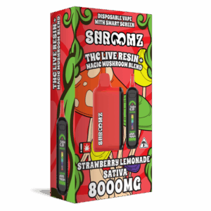 Shroomz Thc Live Resin + Magic Mushroom Blend Disposable – 8G Strawberry Lemonade - Sativa
