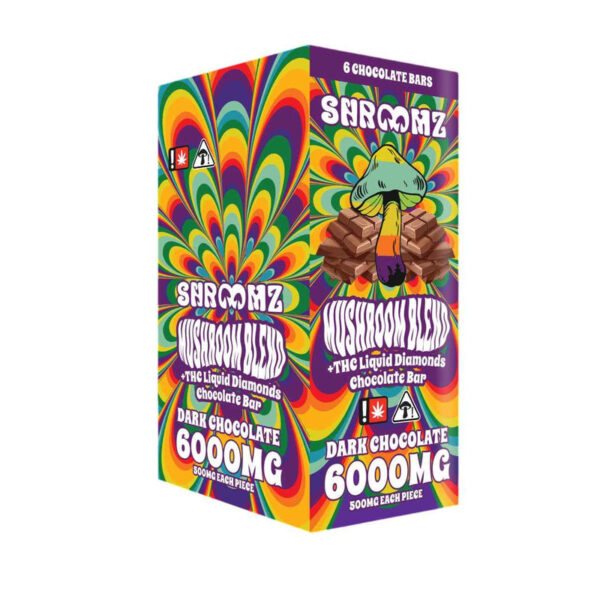 Shroomz Mushroom Blend THC Liquid Diamond Chocolate Bar Dark - Image 2