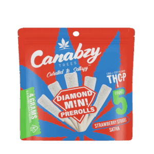 Canabzy THC-P Diamond Mini Preroll 4G 5ct - Strawberry Strudel - Sativa