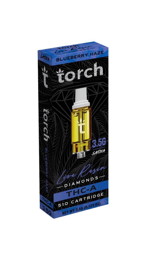 Torch BlueBrerry Haze THC-A Live Resin Diamonds 510 Cartridge 3.5G SATIVA