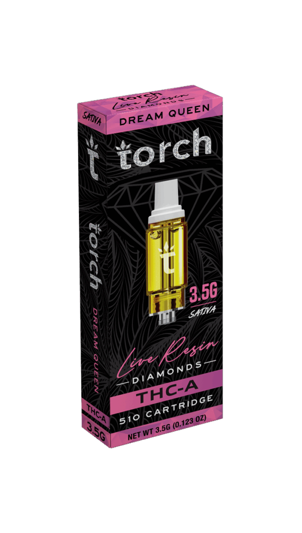Torch Dream Queen THC-A Live Resin Diamonds 510 Cartridge 3.5G SATIVA