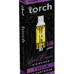 Torch Grape Stomper THC-A Live Resin Diamonds 510 Cartridge 3.5G SATIVA