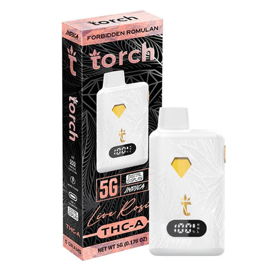 Live Rosin FORBIDDEN ROMULAN INDICA Torch THC-A Disposable Vape 5g