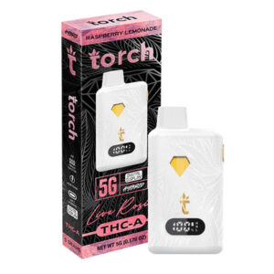 Live Rosin RASPBERRY LEMONADE HYBRID Torch THC-A Disposable Vape 5g  (10)