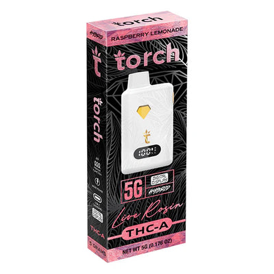 Live Rosin RASPBERRY LEMONADE HYBRID Torch THC-A Disposable Vape 5g  (10) - Image 2