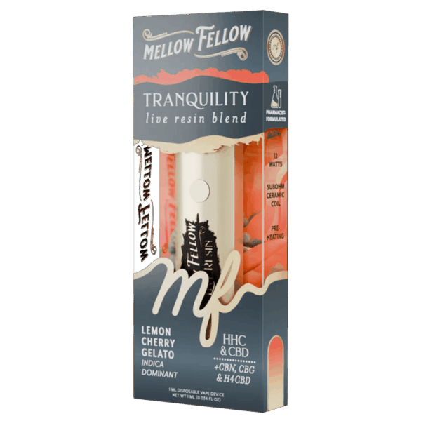 Mellow Fellow Recover Blend - Live Resin 1ml Disposable Vape - Zoap (Indica Dominant) - Image 2