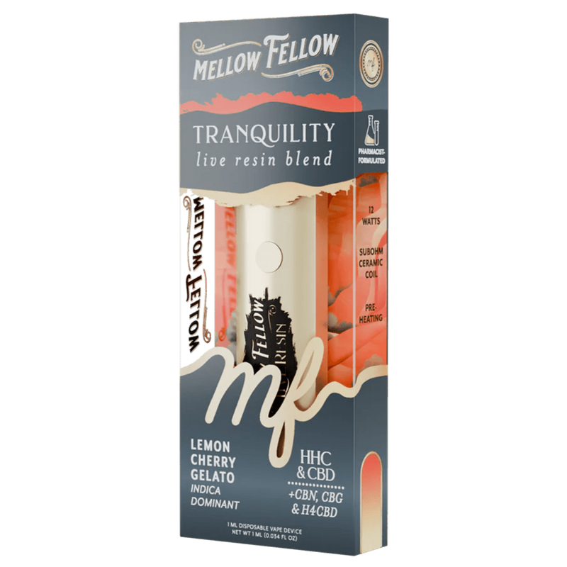 Mellow Fellow Recover Blend - Live Resin 1ml Disposable Vape - Zoap (Indica Dominant) - Image 2