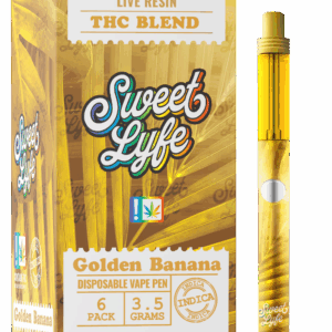 Disposable Vape Pen 3.5 Grams Infused with Live Resin THC Blend - Golden Banana Indica