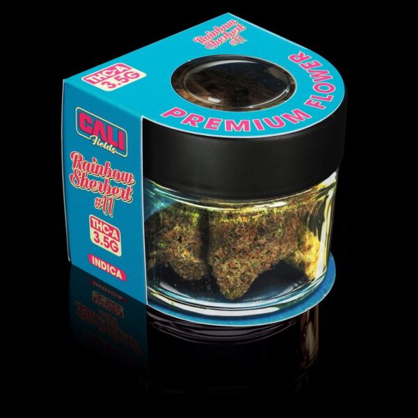 Cali Fields THCA Premium Flower 3.5G - Rainbow Sherbet Indica - Image 2