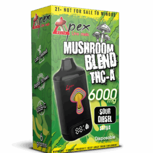 Sour Diesel Disposable Premium Vape Pen Mushroom Blend 6000mg - Sativa