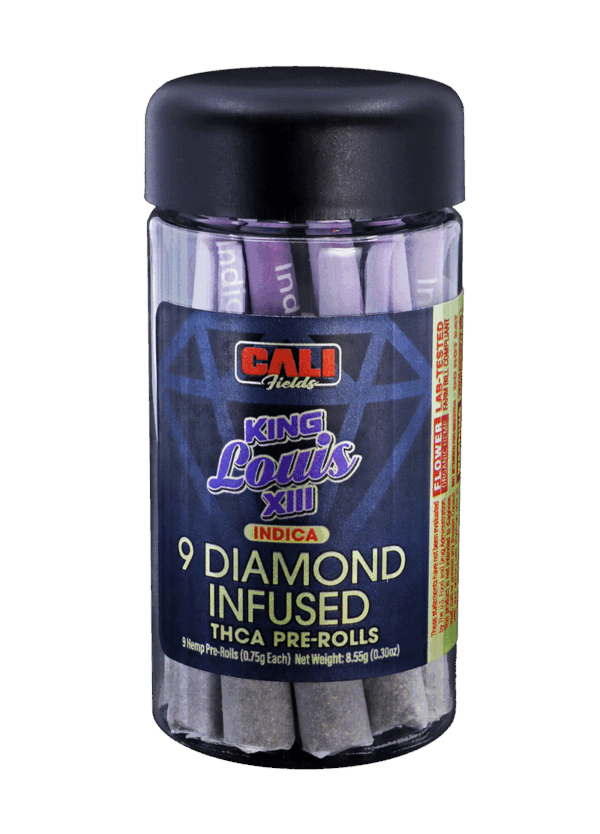 Cali Fields — King Louis XIII Diamond Infused THCA Pre-Rolls (Indica)