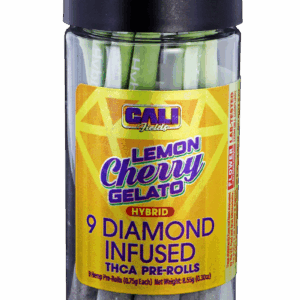Cali Fields — Lemon Cherry Gelato Diamond Infused THCA Pre-Rolls (Hybrid)
