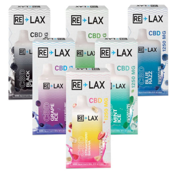 RE-LAX CBD Vape Pen 1250mg Disposable 5000 Puffs - STRAWBERRY BANANA - Image 2