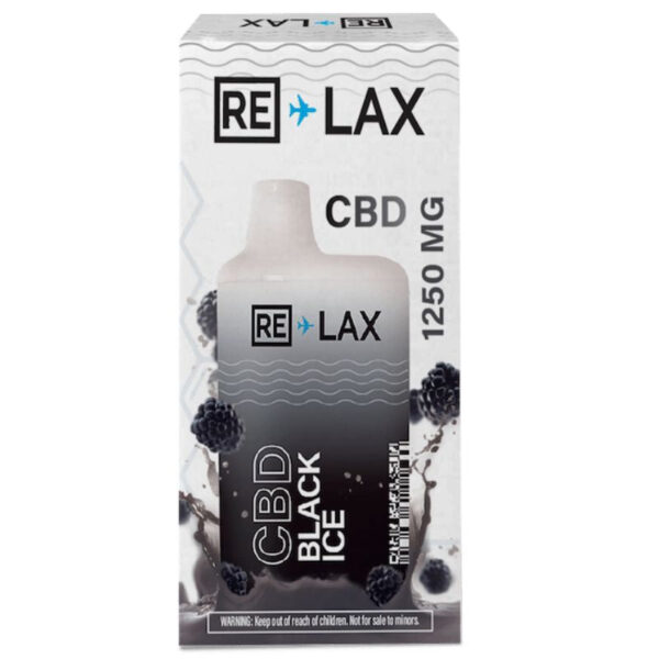 RE-LAX CBD Vape Pen 1250mg Disposable 5000 Puffs - BLACK ICE