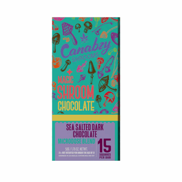 Canabzy Chocolate Magic Shroom 50g - Sea Salted Dark Chocolate